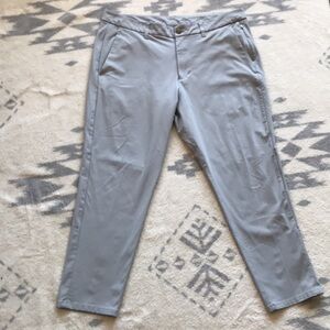 Lululemon Commission Men's Pants Slim Light Gray Size 36 Waist x 26 Inseam